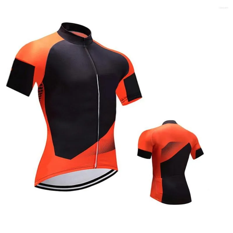 Racingjackor Hirbgod Men's High Quality Team Cycling Jersey Outdoor Sport Short Sleeve Bike Shirt Mtb Road Bicycle Clothing Top
