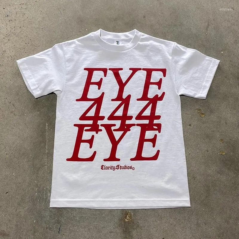 Męskie koszule 2023 Y2K Hip Hop Cotton Shirt Męska krótka rękaw O Najwyższa wysokiej jakości Rap Rap Print dla mężczyzn