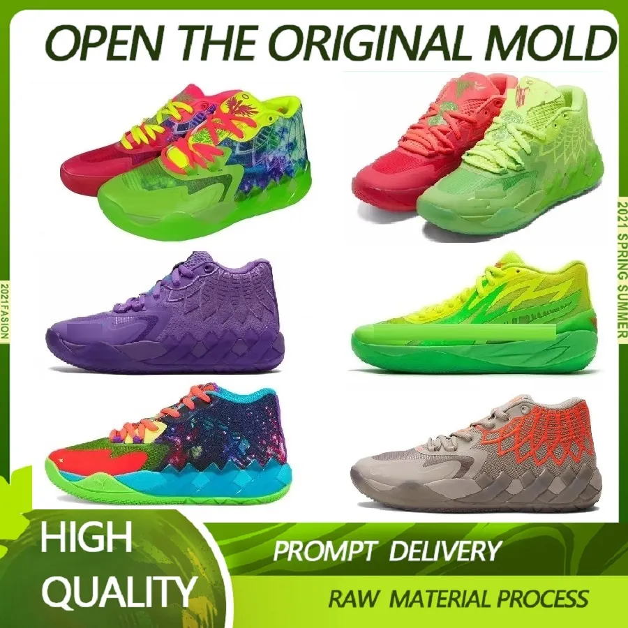 Chaussures de balle lamelo de haute qualité mb 1 Rick et Morty des chaussures de basket-ball pour hommes Queen City galaxie de Melo chaussures de basket-ball melos mb1 low Baskets chaussure pour enfants Sneakers