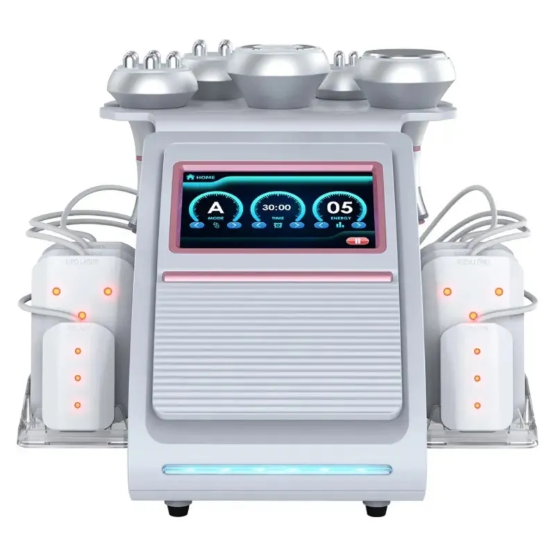 Machine de cavitation graisseuse de nouveau style Slimming 6 in 1 80k Cavitation RF Dispositif de resserrement de la peau pour l'élimination des graisses corporelles