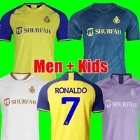 Al Nassr FC Soccer Jerseys t shirt Ronaldo Home Yellow Away 22 23 CR7 Gonzalo Talisca Ghislain Konan Vincent Aboubakar Men Football Shiirt Al-Nassr FC KIDS WOMAN