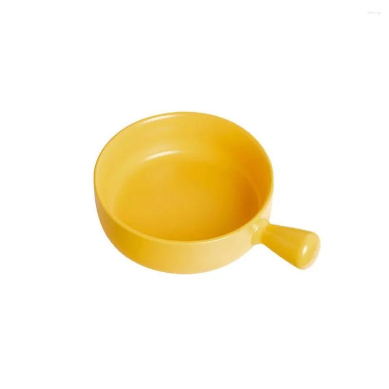 Bowls Salad Bowl Handled Solid Color Cute Replacement Home Breakfast Lunch Dinner Dessert Soup Fruit Tableware