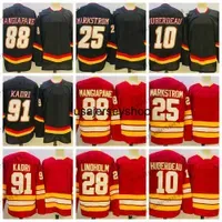 hockey jersey Mens Classic Red 91 Nazem Kadri jerseys 10 Jonathan Huberdeau 28 Elias Lindholm 25 Jacob Markstrom 88 Andrew Mangiapane 68 Jagr