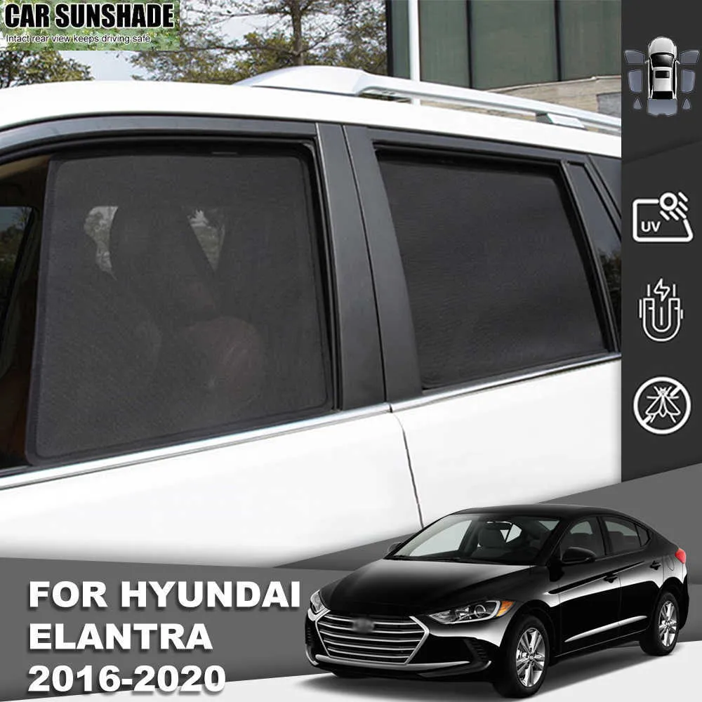 New For Hyundai Elantra AD 2015-2020 Avante Magnetic Car Sunshade Front Windshield Frame Curtain Rear Side Window Sun Shade Visor