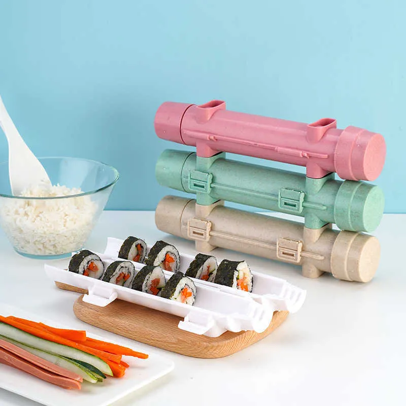 1pc Quick Diy Sushi Maker Set Machine Rice Mold Bazooka Roller Kit  Vegetable Meat Rolling Tool DIY Kitchen Tools Gadgets Accessories