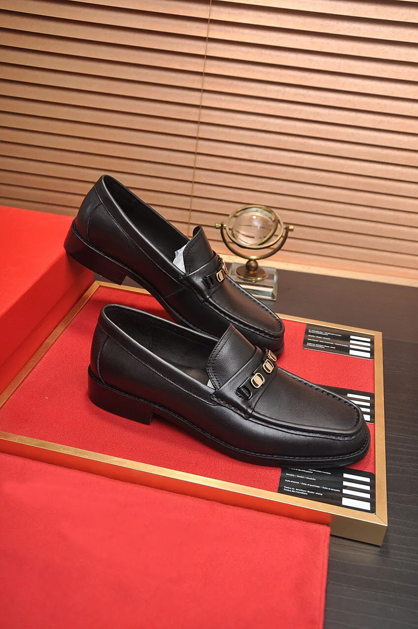 2023 Men Dress Shoes Gentlemen Brand Fashion Echt lederen trouwfeest Business Oxfords Male Walk Casual Comfort Flats Maat 38-45