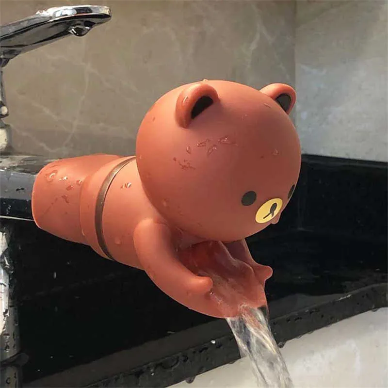 Keukenkranen dierenkraan Extender Kid Kinderen helpen Handen te wassen SUCK Water Tap Extender Splashbestendige tuit verlenging badkameraccessoires J230303