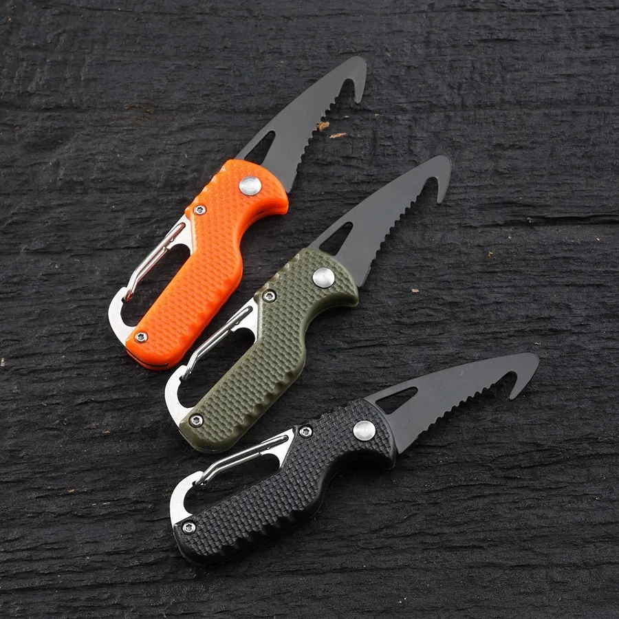 Portable Multifunctional Express Parcel Knife, Keychain, Serrated Hook,  Carry-on Unpacking, Emergency Survival Tool Box Opener