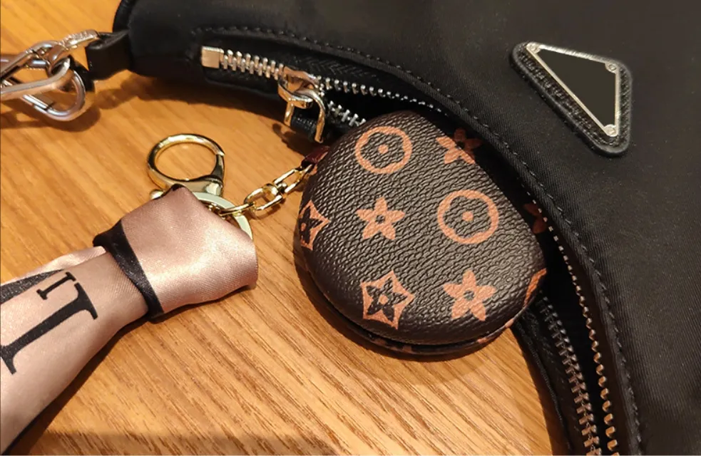 Light Luxury Vanity Mirror Coin Purse Keychain With Double