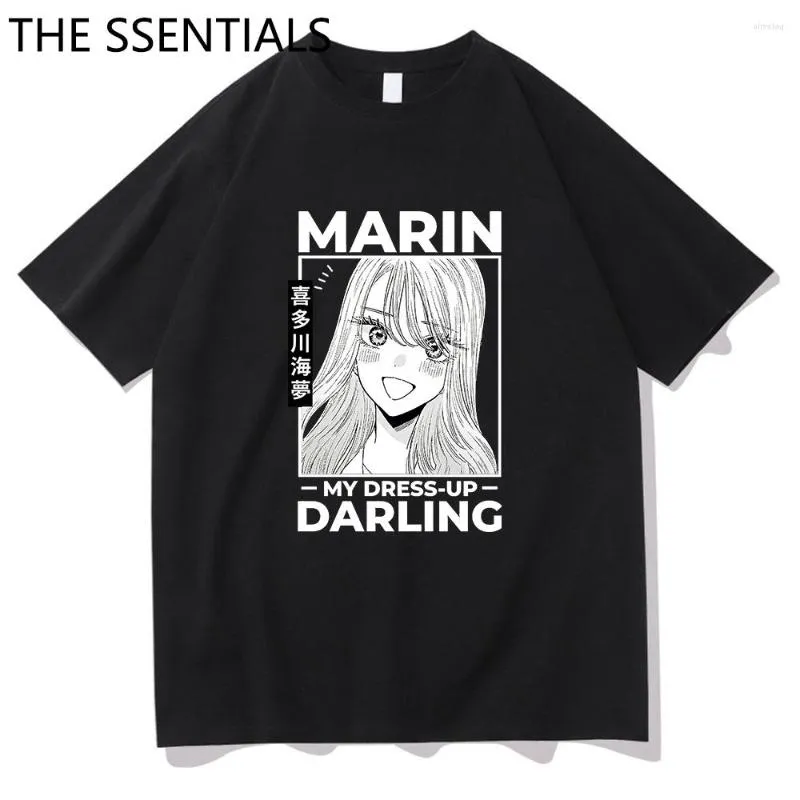 Camisetas masculinas Anime My Dress Up Darling Men Men Casual Casual Tshirt Kawaii Marin Manga Manga Sono Bisque Doll