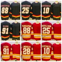 Mens Classic Red 91 Nazem Kadri Hockey Jerseys 10 Jonathan Huberdeau 28 Elias Lindholm 25 Jacob Markstrom 88 Andrew Mangiapane 68 Jagr