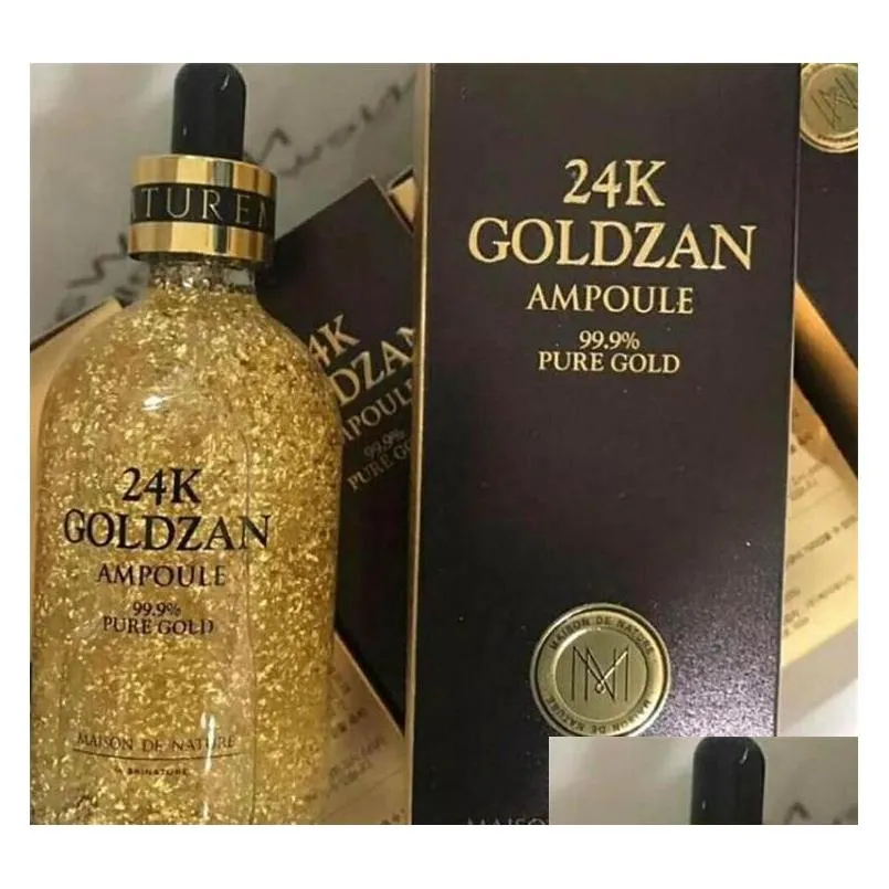 파운데이션 프라이머 스킨처 24K 골드잔 앰프 골드 데이 크림 보습제 본질 혈청 메이크업 100ml 드롭 배달 건강 아름다움 fac dh7av