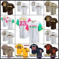 Baseball Jersey 2022 City Padres Connect 22 Juan Soto 23 Fernando Tatis Jr. 13 Manny Machado Jake Cronenworth 30 Eric Hosmer San Jurickson Profar Grisham Darvish Diego