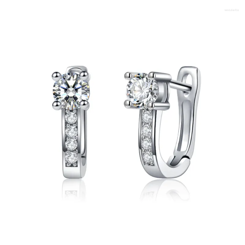 Dangle Earrings Creative U-shaped Zircon Ear Clip For Women's Engagement Wedding Silver Rings Charm Temperament Jewelry