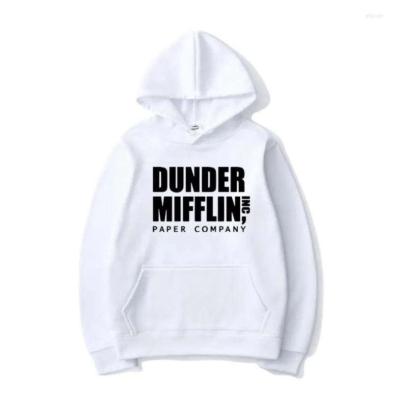 Felpe con cappuccio da uomo 2023 TV Show Dunder Mifflin Carta Uomo Donna Sport Casual Felpa con cappuccio Moda Pullover Unisex Hip Hop Felpa con cappuccio