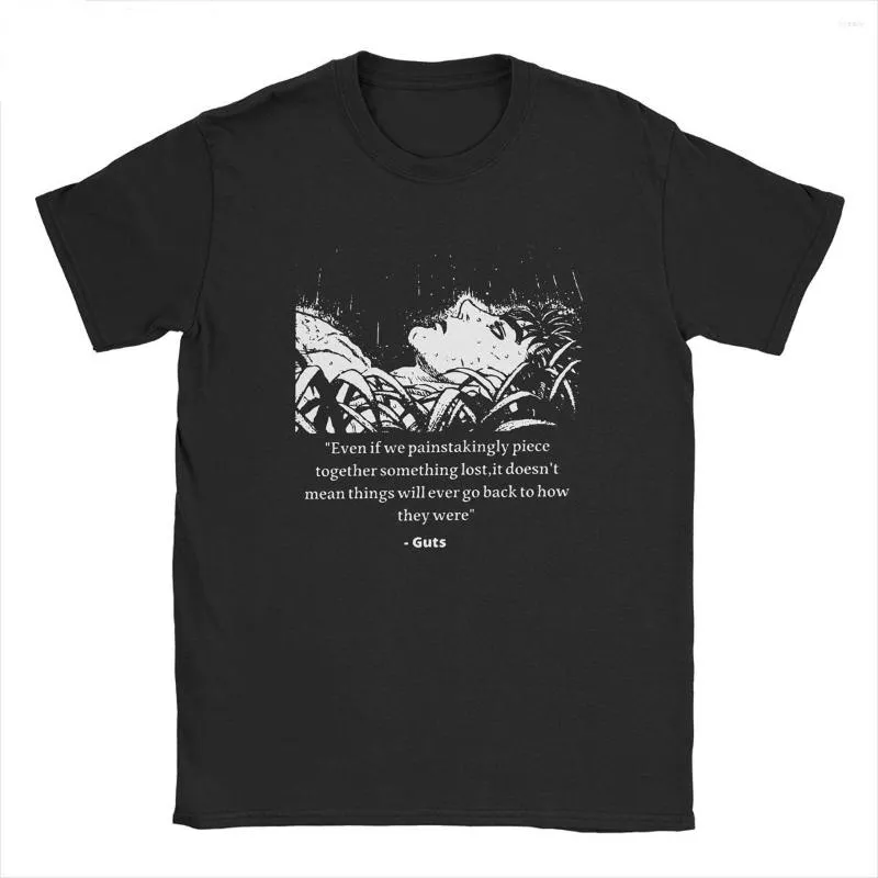 メンズのTシャツtシャツberserk guts cottontes beartes cottoneveアニメラウンドカラー服を印刷した後の平和