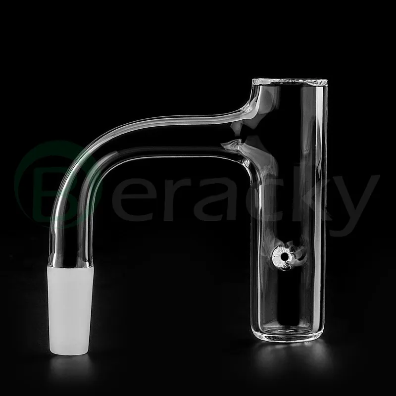 Full Weld Beveled Edge Smoking Quartz Finger Banger With Spinning Hole 2mm Wall 10mm 14mm 18mm Seamless Welded Auto Spinner Nail For GLass Water Bongs Dab Rigs