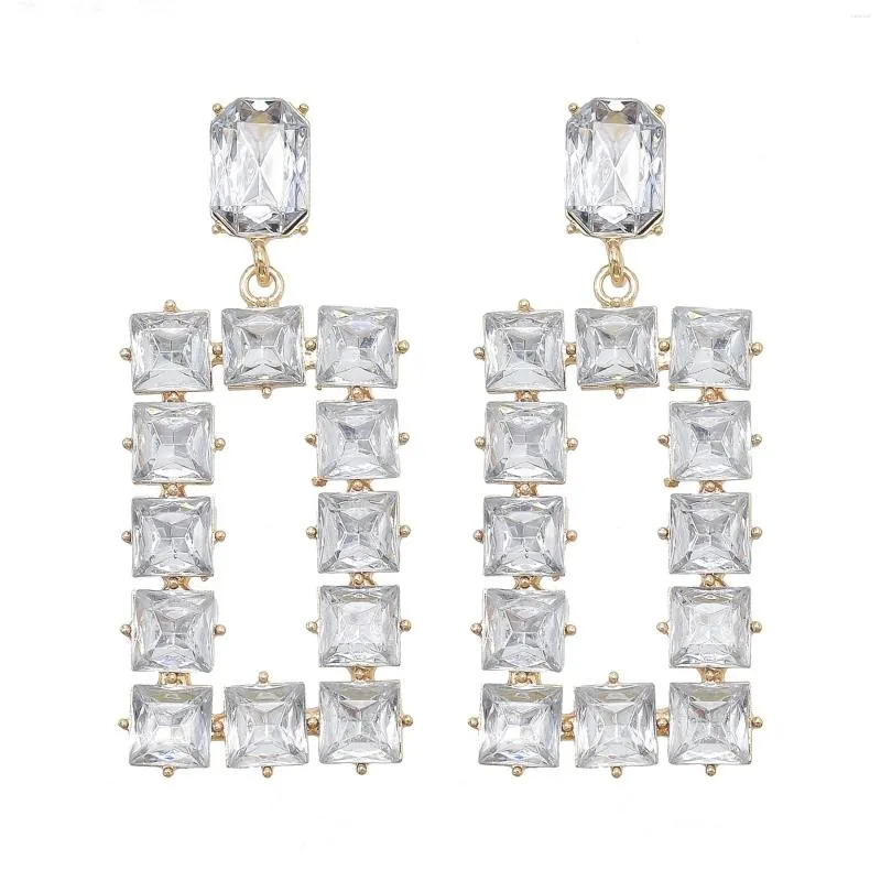 Dangle Earrings Fashion Crystal Rhinestone Pendant Bride Wedding Banquet Jewelry Accessories