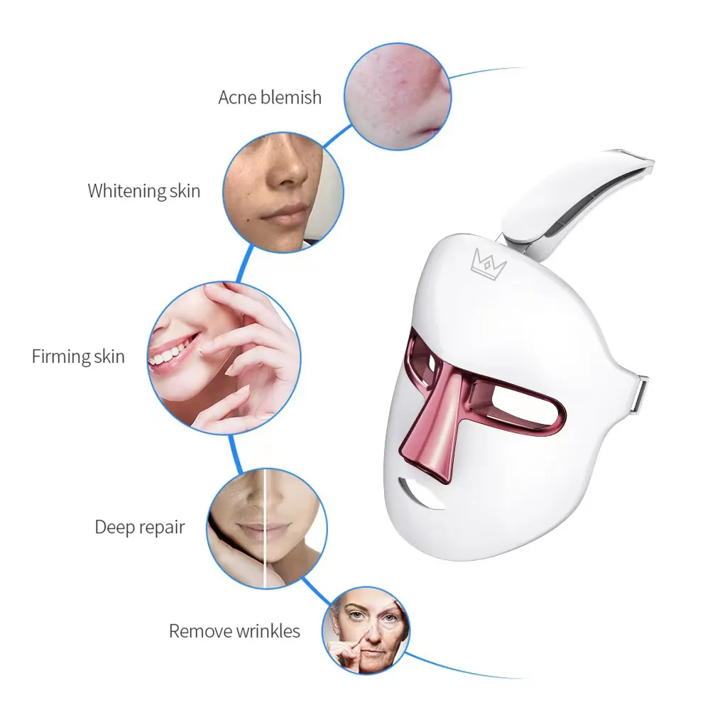 Health Beauty PDT LED Photon Light Therapy Ansiktsskydd Face Beauty Facemask Anti-Aging Wrinkle Remover Machine PDT LED Red Light Therapic Lamp