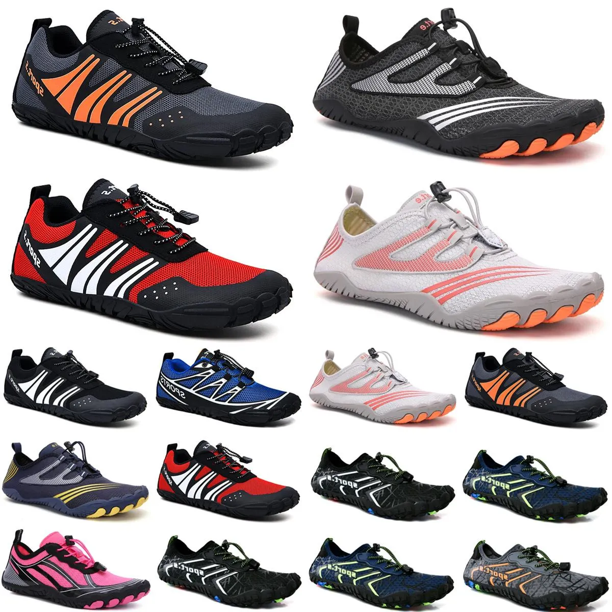 Water Shoes purple orange yellow Women men shoes Beach sea blue Swim Diving Outdoor red Barefoot Quick-Dry size eur 36-45