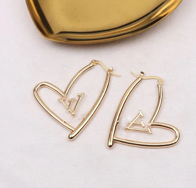 Misto placcato oro 18 carati designer di marca di lusso lettere stud 925 argento rotondo geometrico donne strass di cristallo orecchino lungo 7 stile