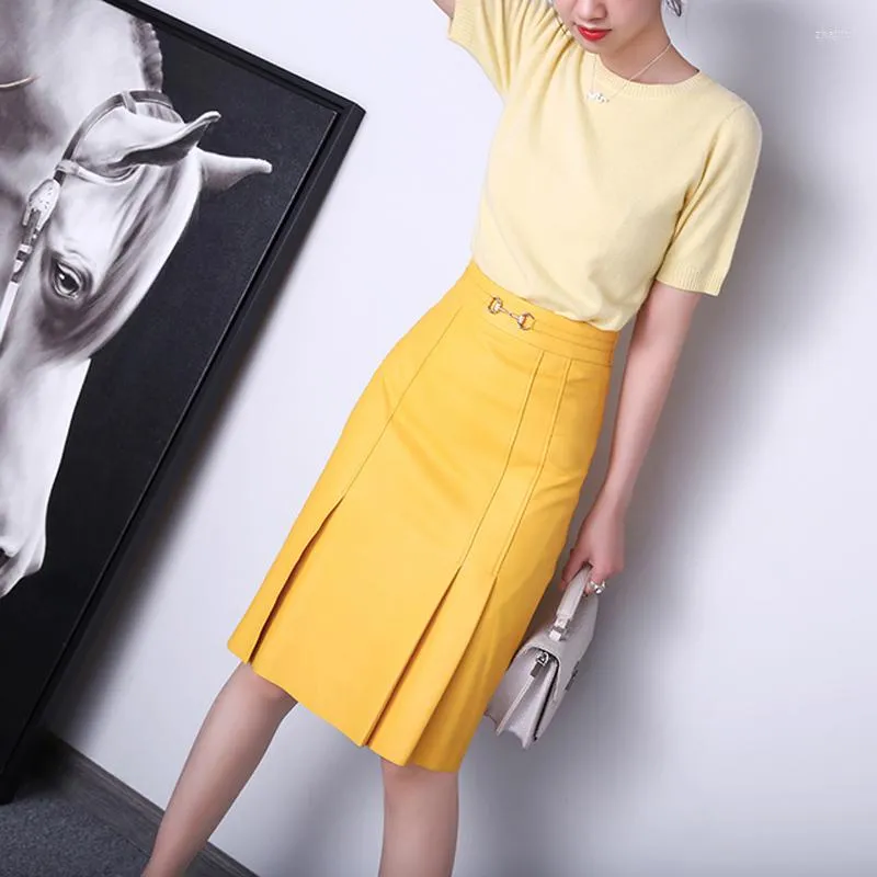 Black work skirt yellow cheap
