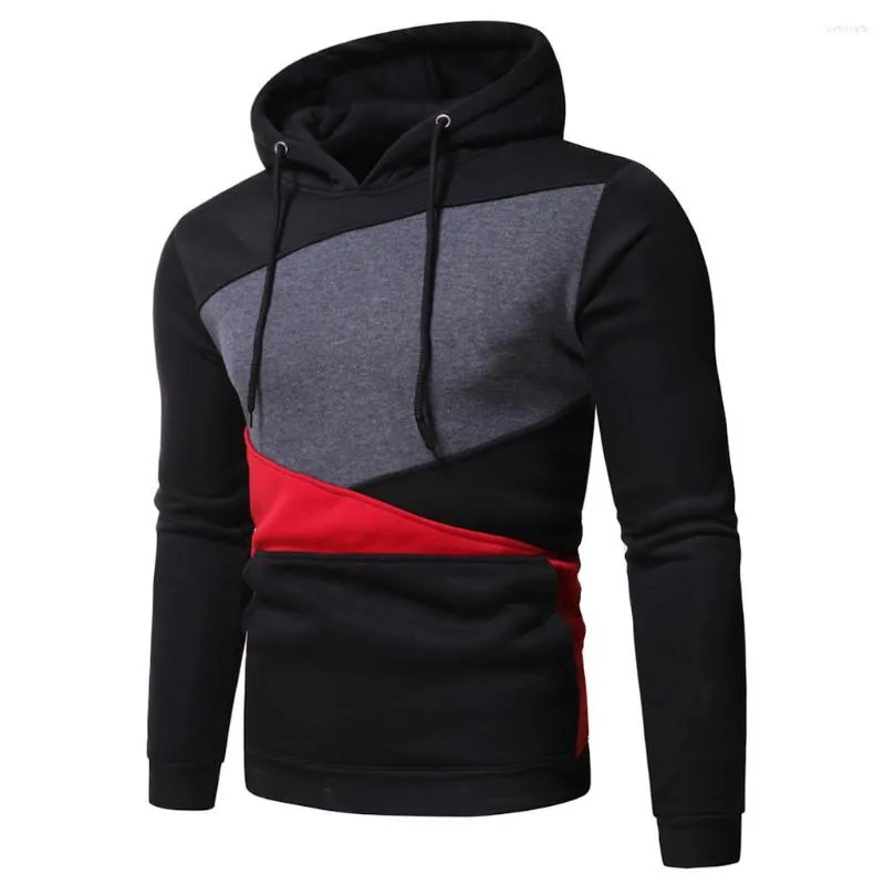 Heren Hoodies Sweatshirts Men Hoodie Herfst Lange mouw Patchwork Hooded Sweatshirt Top Outderwar 2023 Mens Casa de Papel#G30