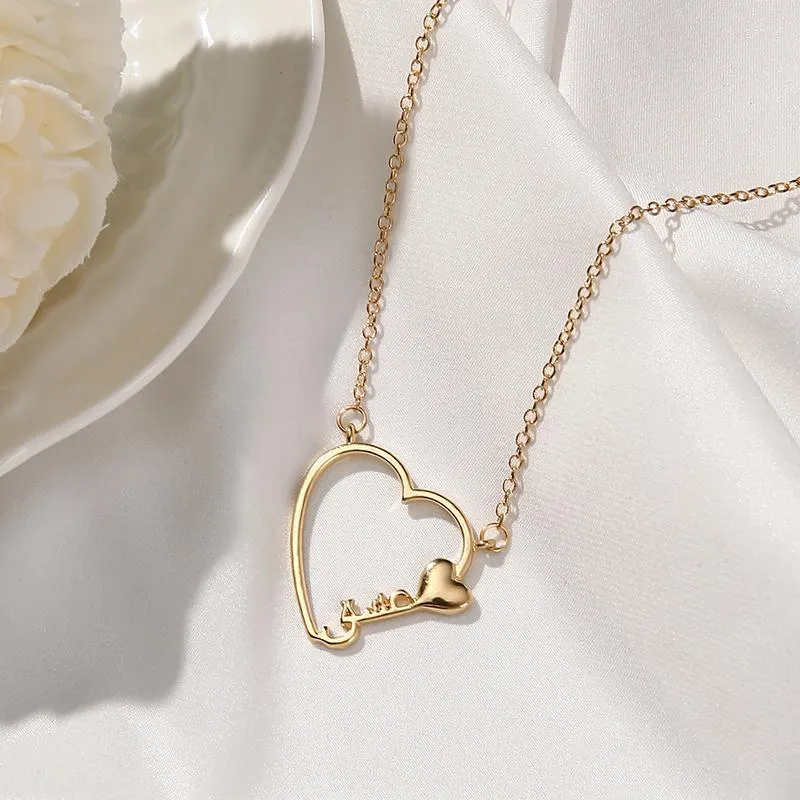 Collares colgantes Kpop Gargantilla de corazón grande en el cuello Llave pequeña Collar estético romántico Novia Joyería de mujer Accesorios naturales