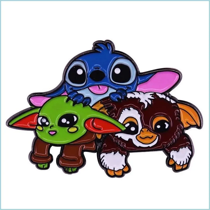 Accessoires de dessin animé Films mignons Jeux Épingles en émail dur Collecter Broche en métal Sac à dos Chapeau Sac Collier Badges Femmes Mode Jewel Dhb64