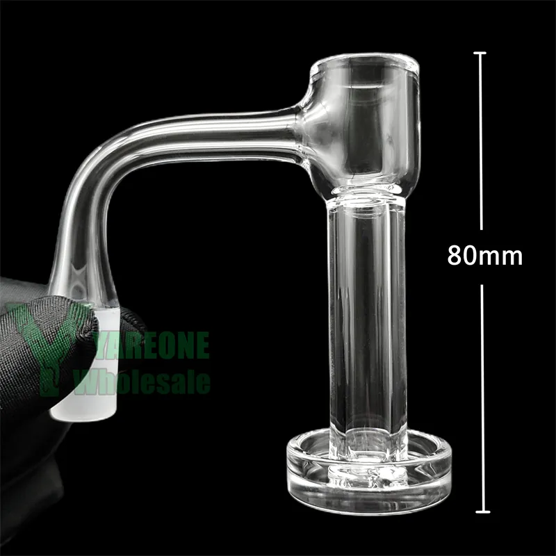 80mm de hauteur XXL Terp Slurper Quartz Banger Bord biseauté à soudure complète 2.5mm Mur Clous de quartz soudés sans soudure pour conduites d'eau en verre Bongs Dab Rigs YAREONE Vente en gros