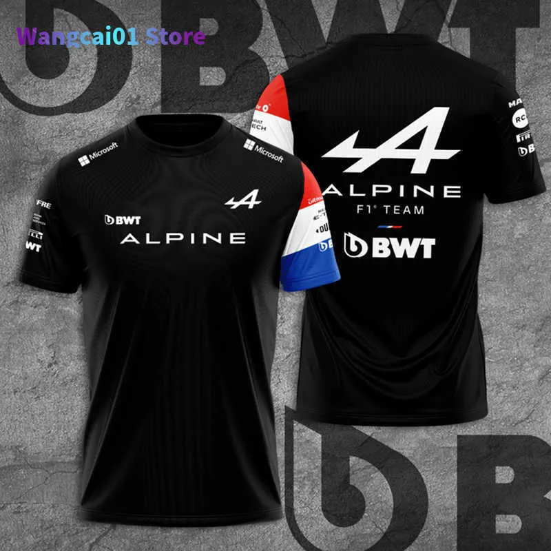 Wangcai01 Men Thirts Men Men Short Seve Thirts F1 ALPINE TOPS SPAIN Outdoor Sport Formula 1 كبير الحجم كبير الصيف 2022. 0306H23