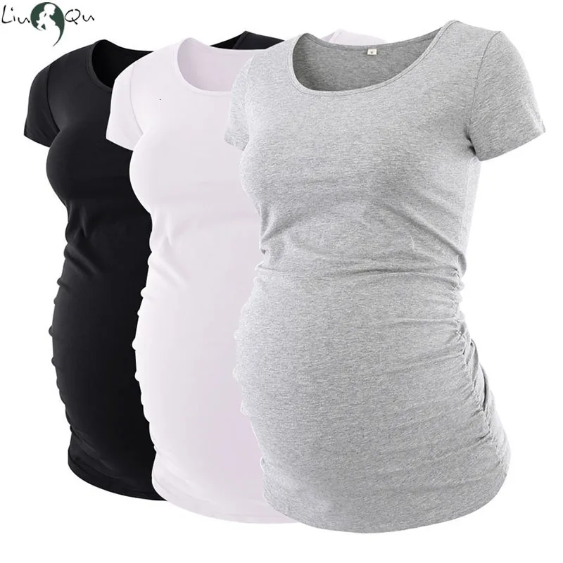 عائلة مطابقة الملابس الأمومة المحملات روبا قميص ادعاء أو قمة الرقبة الحمل tshirt عرضة الاطلاع على الجانب ruching pulover 230303