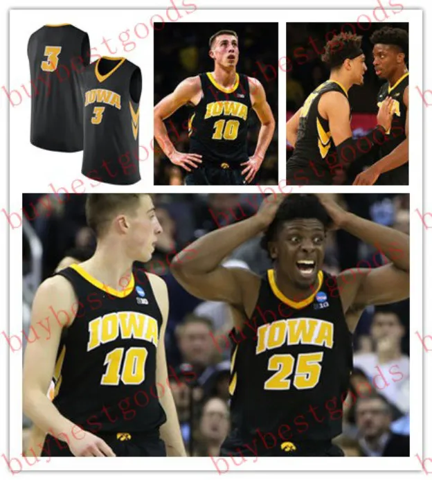 Stitched Custom Iowa Hawkeyes Basketball Jersey 25 Luc Laketa 11