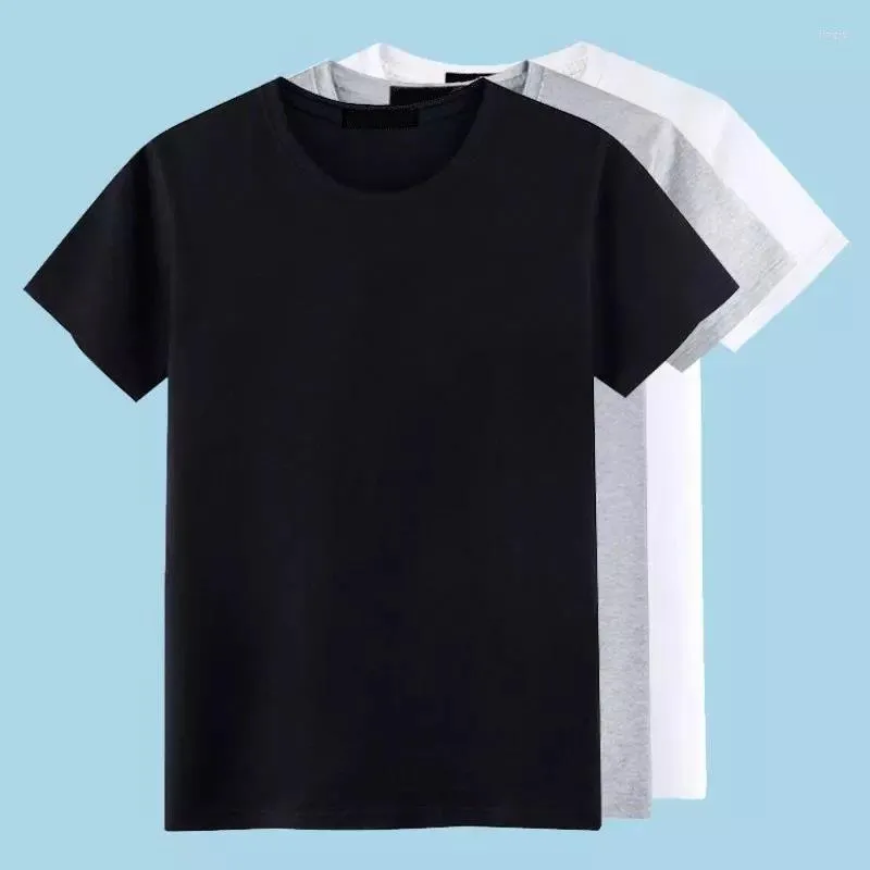 Men's T Shirts Short-sleeved T-shirt Men's Pure Pigment Color Black All White Simple Summer With Half Sleeves