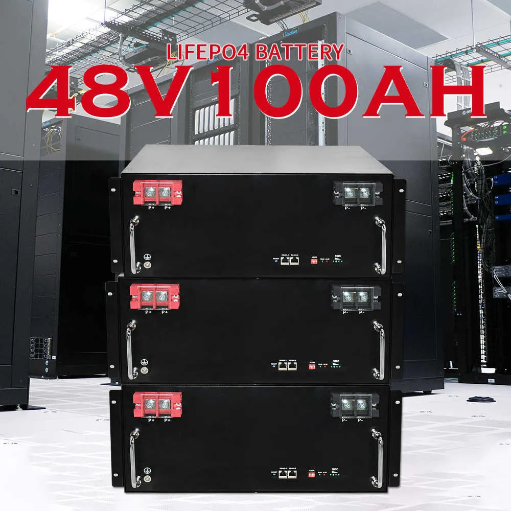 Solar System Server Rack Akku 5kwh 48v 50ah 80ah 100ah 200ah 300ah Lithium Lifepo4 Battery Solar Power Energy Storage Battery