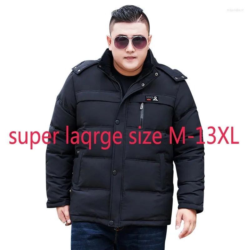 Hommes vers le bas arrivée mode veste hommes Extra Large court épais manteau d'hiver canard blanc décontracté grande taille M-10XL 11XL 12XL 13XL