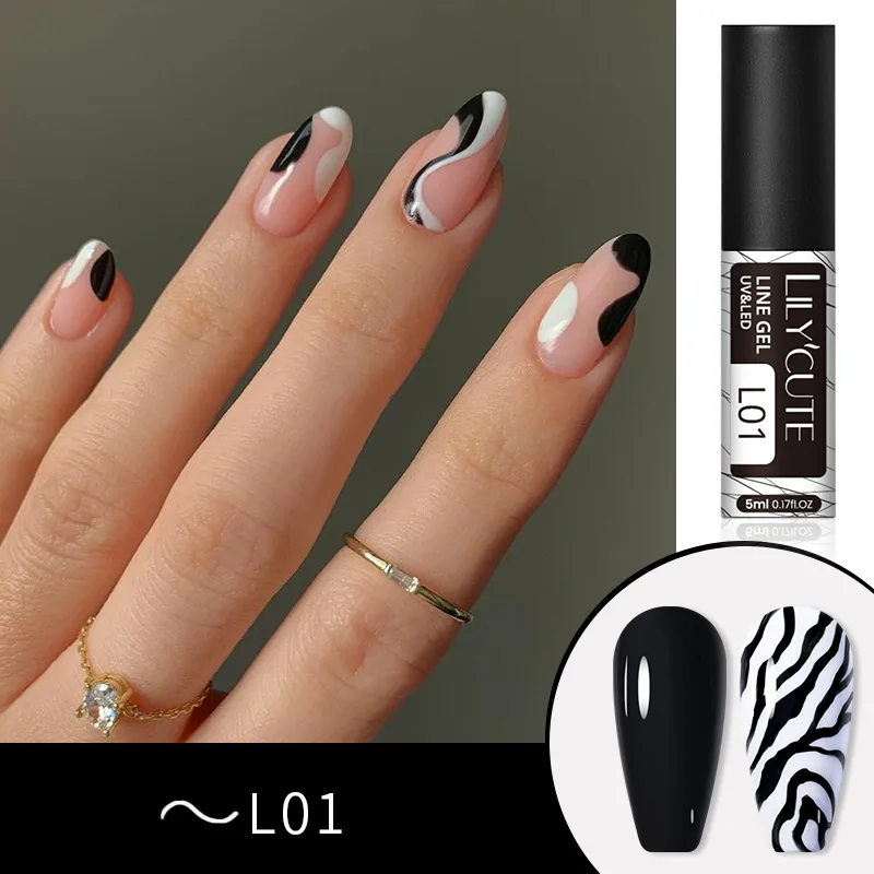 Nail Gel LILYCUTE Reflective Glitter Line Polish 5ml Paint Nails Drawing  For UV/LED DIY Painting From 26,84 €