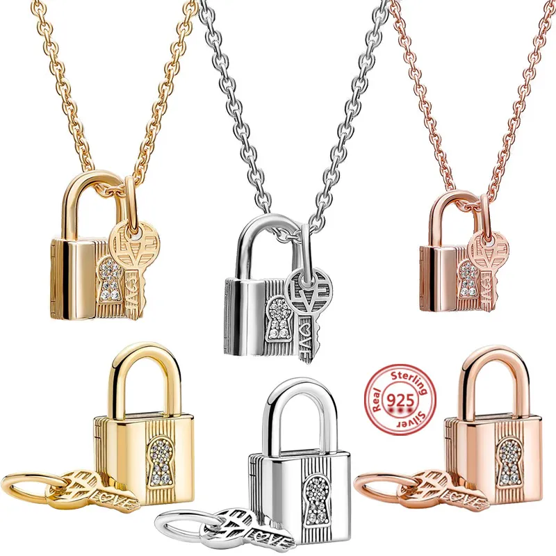S925 Sterling Silver Lock Key Suspension Charm For DIY Lock Bracelet Fashion Jewelry From A1281768541 5.85 DHgate.Com