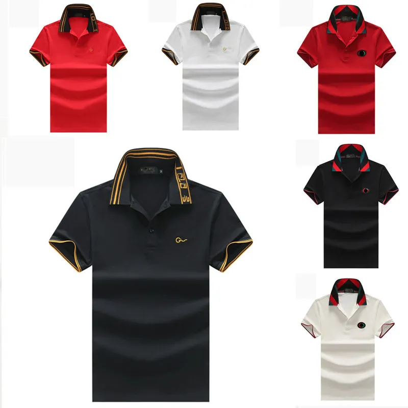 Diseñador para hombre Polos básicos de negocios Camiseta de moda de la marca de Francia Camisetas para hombre Brazaletes bordados Carta Insignias Polo para mujer Nuevo