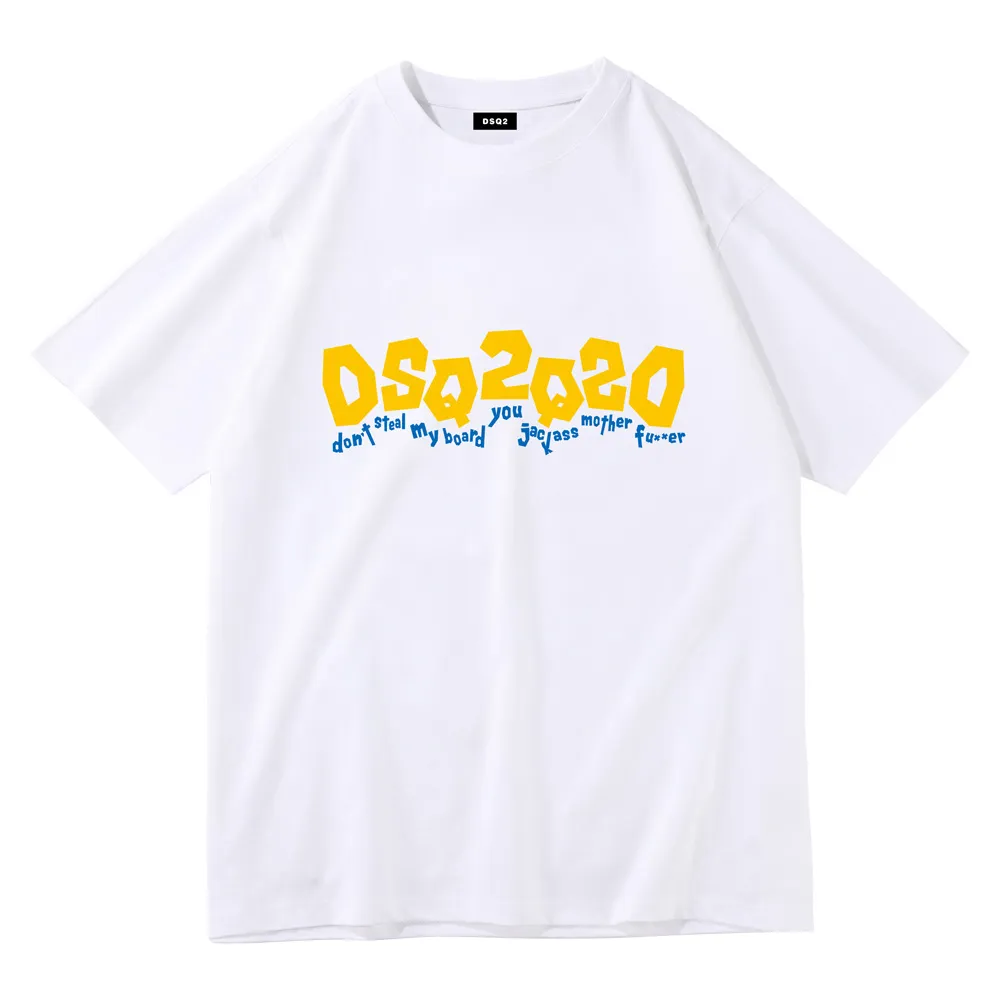 コットンクロス布DSQ2ショートスリーフTシャツメンズラウンドネックトレンド夏のルーズハーフスリーブシャツメンズTシャツ汎用性と快適
