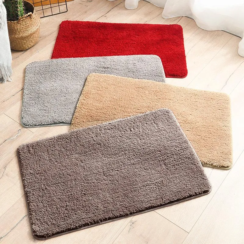 Carpets Super Absorbent Rug Bathroom Soft Cake Velvet Bath Mat Bedroom Home Kitchen Floor Non-Slip Toilet Doormat Customized