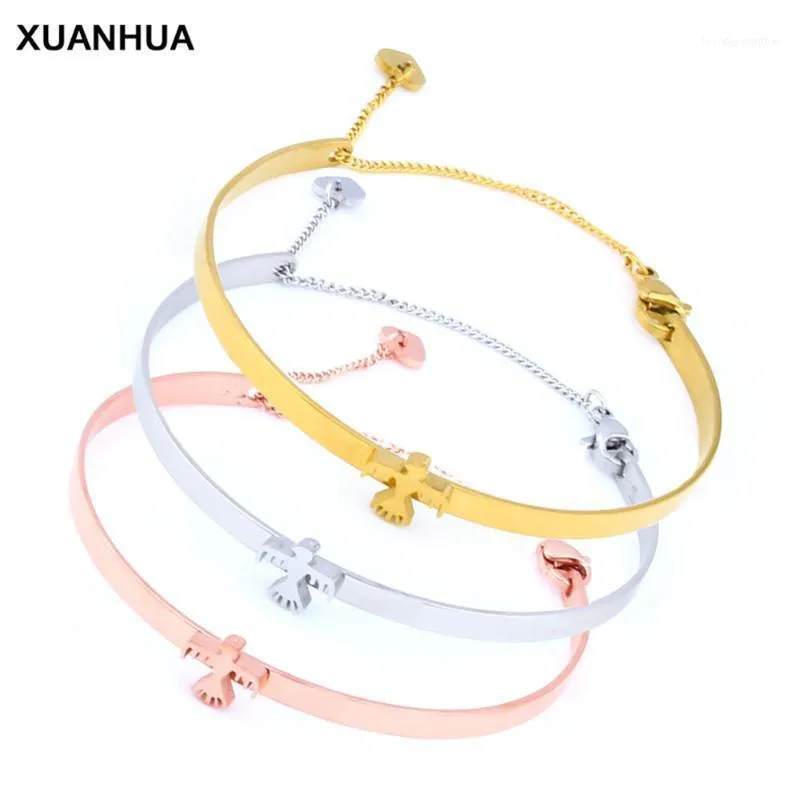 Brazalete Xuanhua al por mayor de la cadena de acero inoxidable brazalete de moda ajustable Amistad Bracelets para mujeres 20231