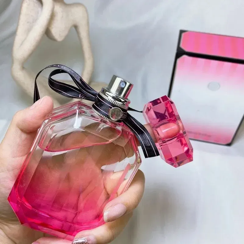 Newst chegada perfume secreto 100ml bomba shell sexy girl feminina fragrância duradoura vs lady parfum rosa garrafa colônia de boa qualidade