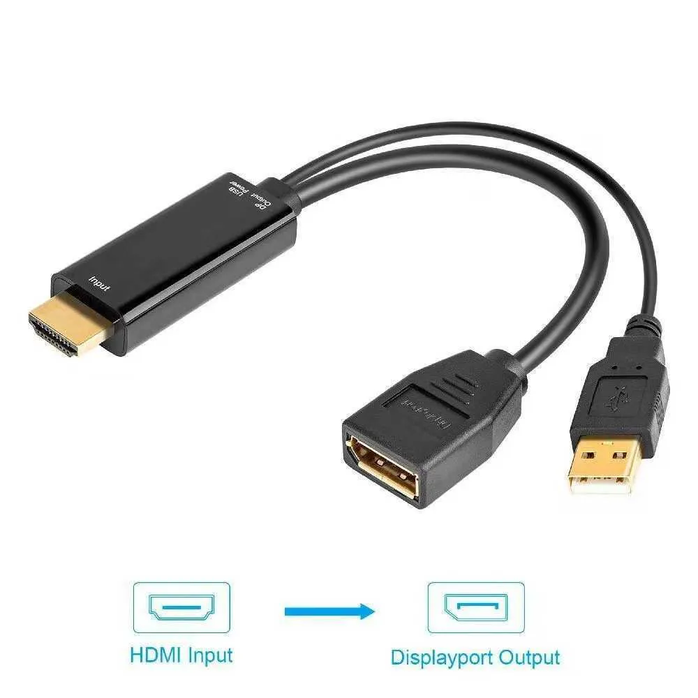 HDMI2.0B男性からDP 1.4女性4K60Hz/HDCP2.3