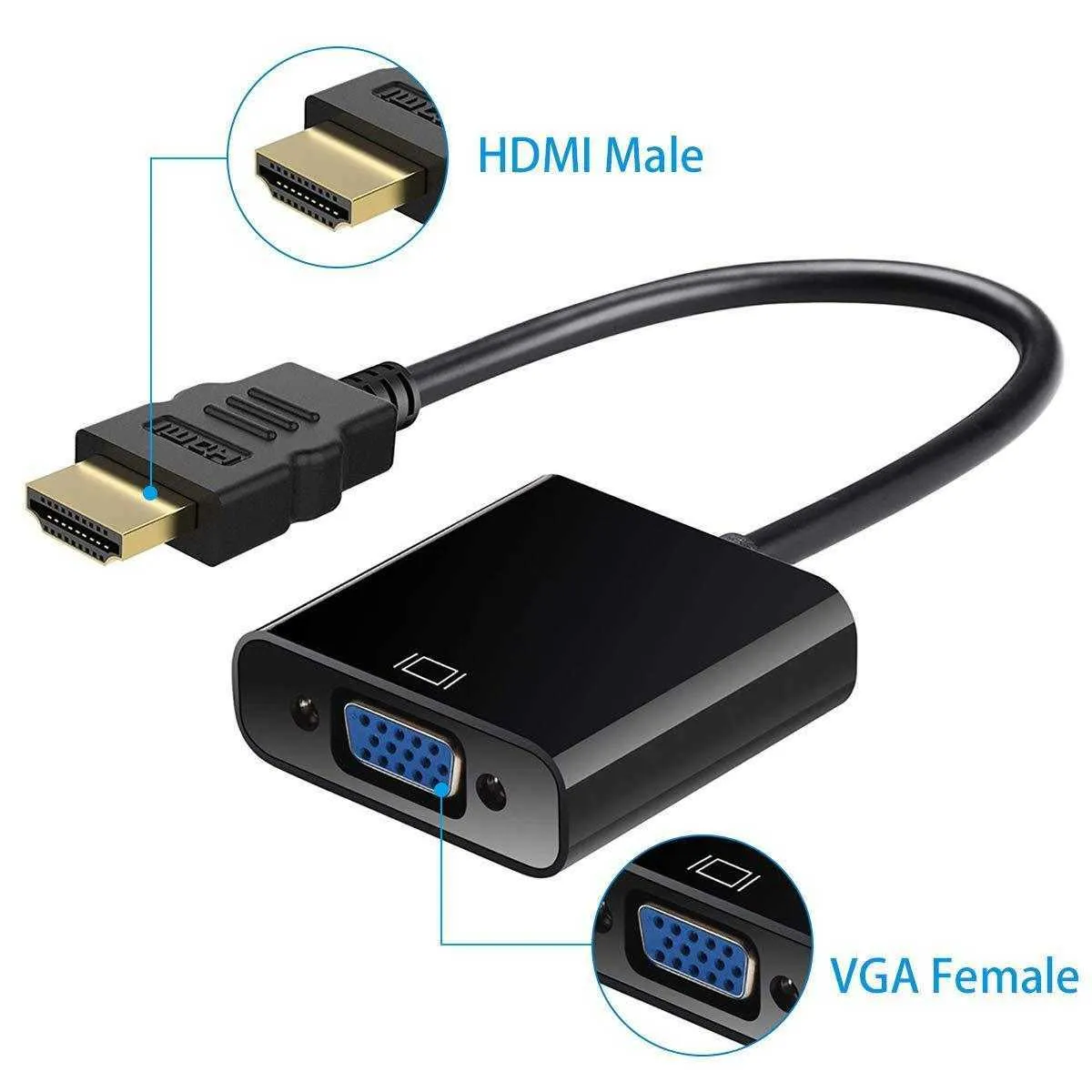 Wholesale HD HDMI VGA Vga To Displayport Adapter For HDMI And TV 1080P