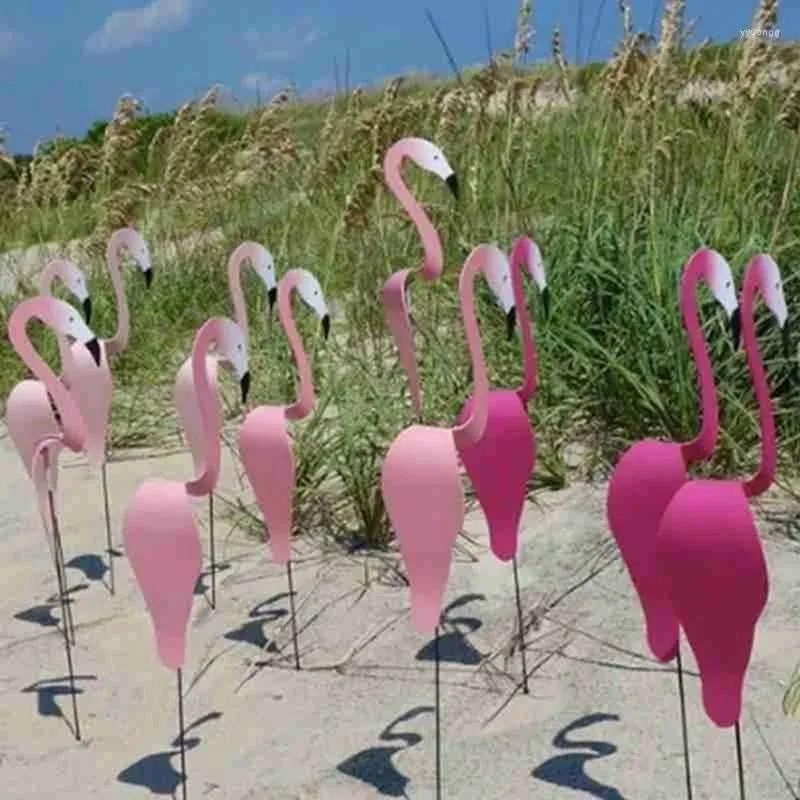 Dekorativa blommor trädgård dekoration färgglad virvel fågel rörelse med vinden flamingo utomhusgård