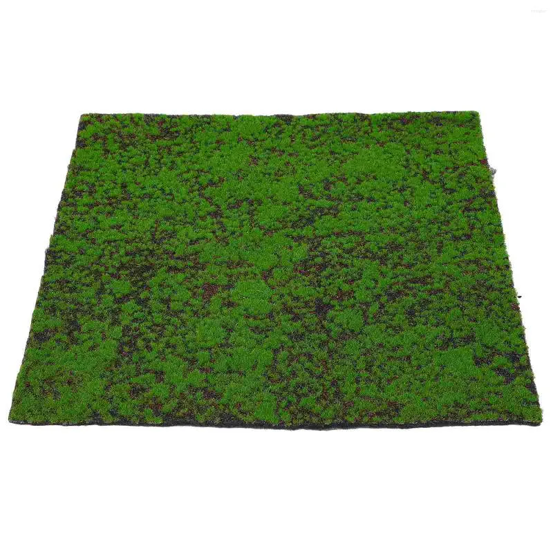 Fleurs décoratives Tapis Gazon Artificiel Faux Pelouse Simulation Vert Rouleau Tapis Réaliste Jardin Maison Décor Mini Aménagement Paysager Panneau Tapis Modèle Diy