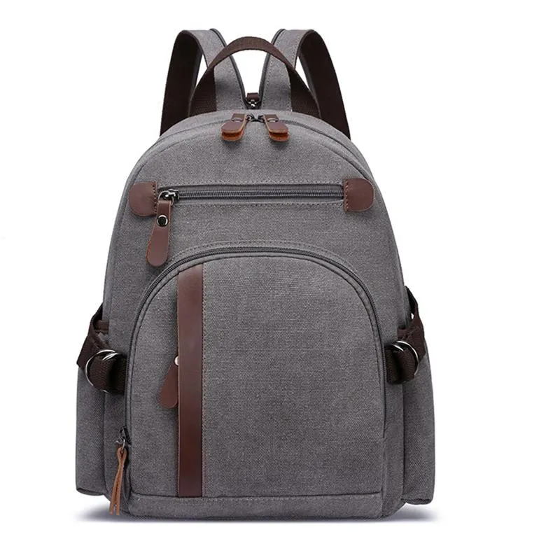Backpack Canvas Travel Small Shoulder Bag Casual Mochilas Para Mujer Unisex Crossbody Bags Leisure Plecak Damski Sacoche Homme