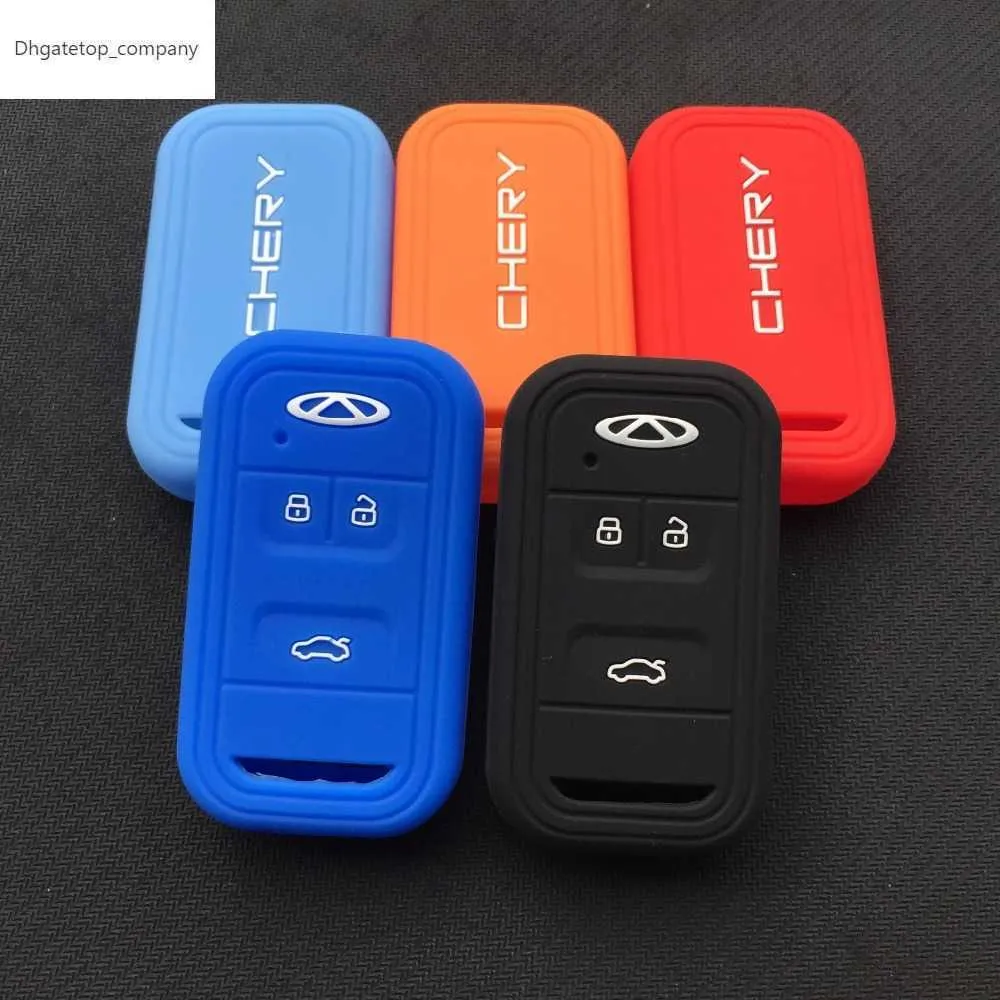 キー新しいシリコンカーケースカバーChery Tiggo 3 5x 4 8 GLX 7 2019 2020 Cheri Tiggo 8 Car Key Holder Shell for Arrizo