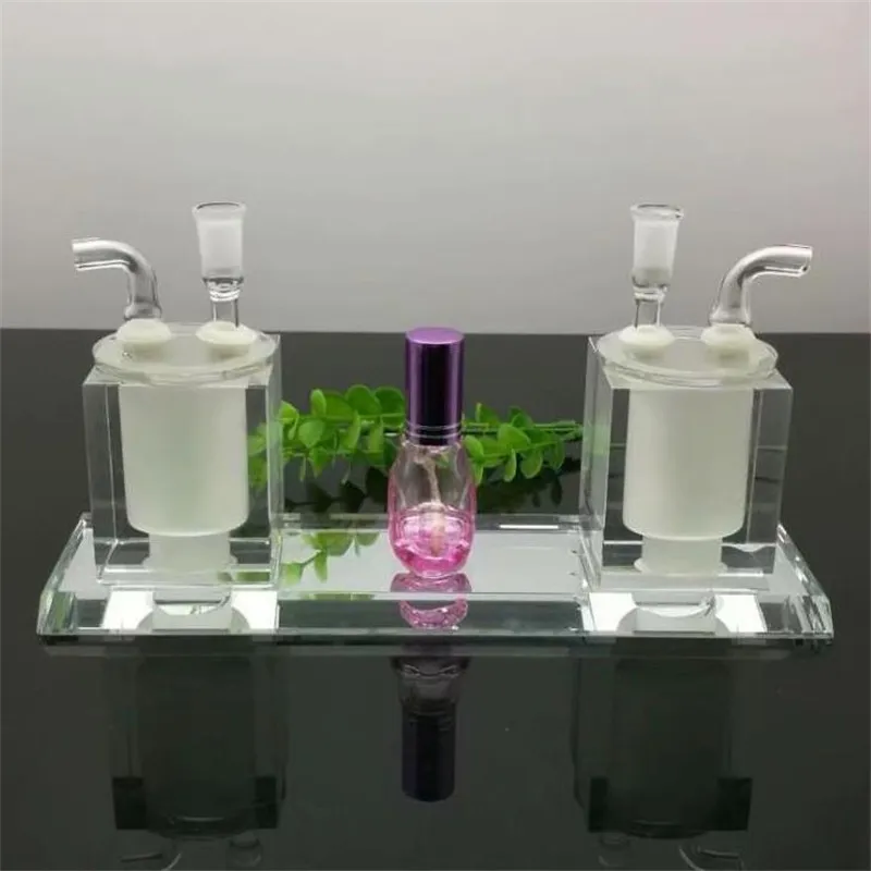 new Europe and Americaglass pipe bubbler smoking pipe water Glass bong Hot selling double crystal Smoking Pipes bottle and water bottle